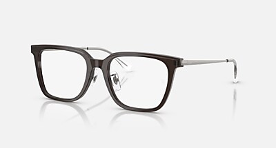 【T】Ray-Ban レイバン　RB5442D　サングラス　メガネ　ケース付 RB5442D OPTICS Eyeglasses with Transparent Dark Brown and Clear