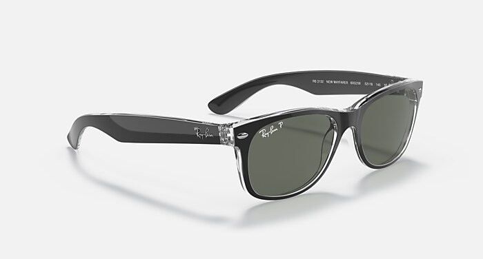 NEW WAYFARER CLASSIC Sunglasses in Black On Transparent and