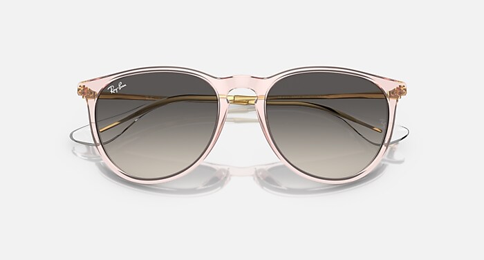 ERIKA CLASSIC Sunglasses in Transparent Pink and Grey - RB4171
