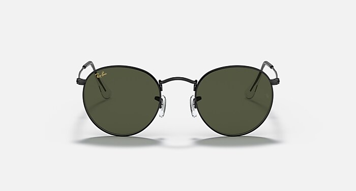 ROUND METAL LEGEND GOLD Sunglasses in Black and G-15 Green  display picture 2