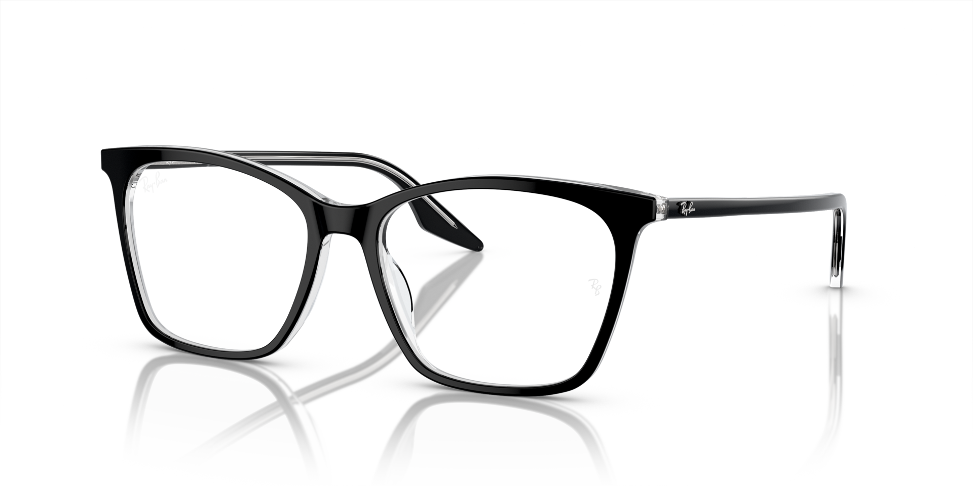 RB5422 OPTICS Eyeglasses with Black On Transparent Frame - RB5422