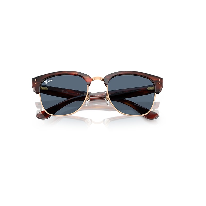 CLUBMASTER REVERSE Sunglasses in Striped Havana On Rose Gold and