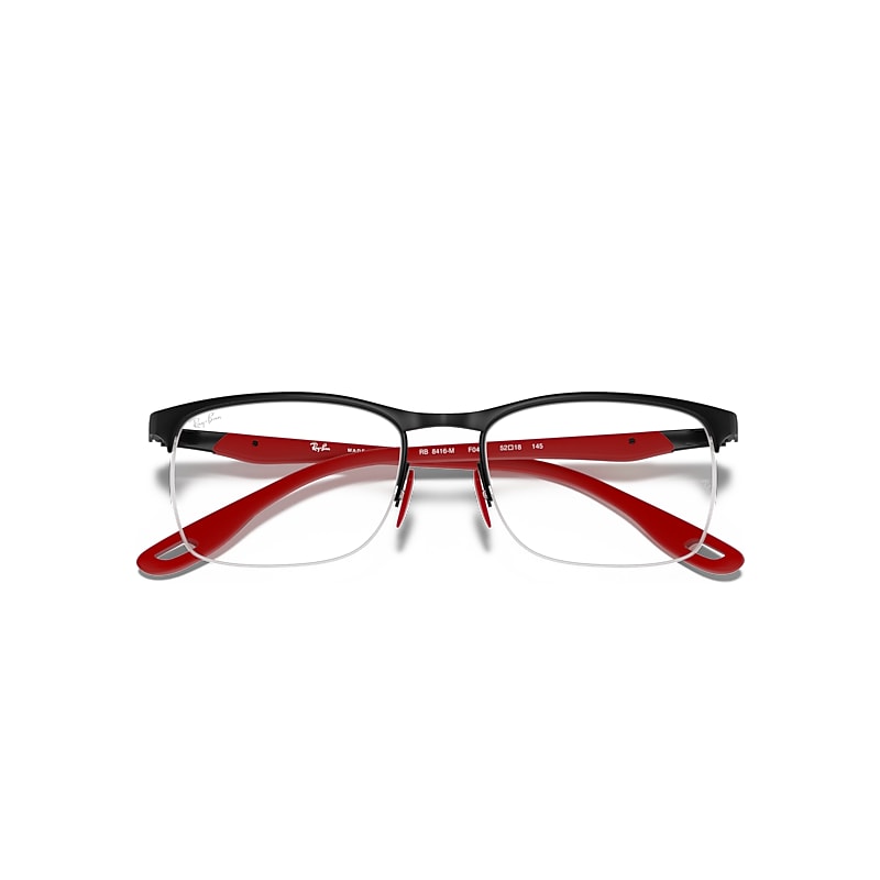 Ray-Ban Rb8416m Scuderia Ferrari Collection Optical Red Frame Clear Lenses 54-18