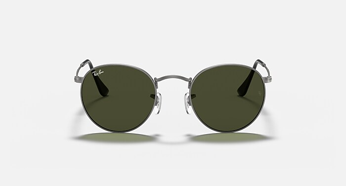 ROUND METAL Sunglasses in Gunmetal and G-15 Green - RB3447 | Ray