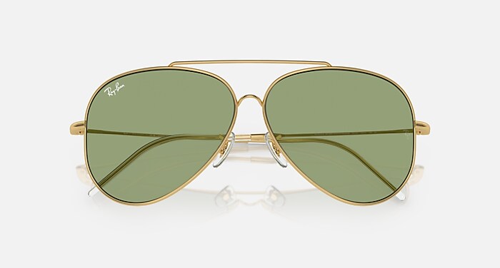 AVIATOR REVERSE Sunglasses in Arista Gold and Green (59-11