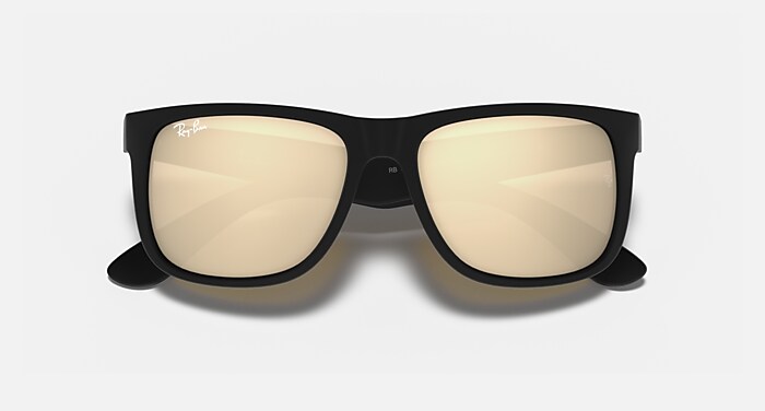 JUSTIN COLOR MIX Sunglasses in Rubber Black and Gold Mirror