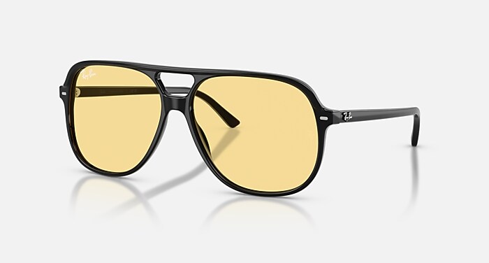 Ray-Ban オーバル サングラス 90年代 Made in Italy BILL SUMMER CAPSULE サングラス ブラック と イエロー (60-14
