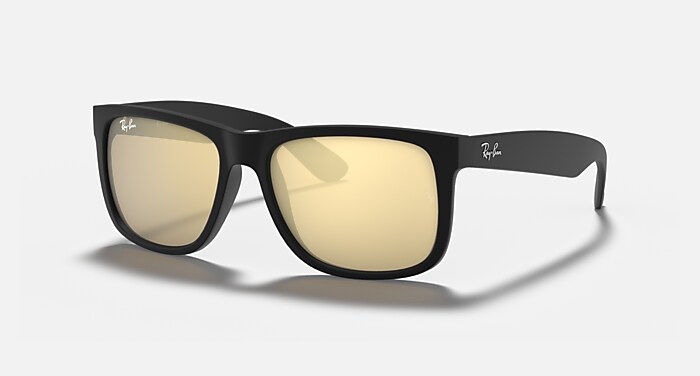 JUSTIN COLOR MIX Sunglasses in Rubber Black and Gold Mirror