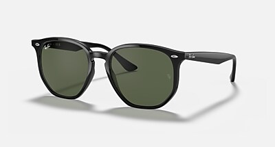RB4306 Polarized Sunglasses in Black and G-15 Green Polarized (54
