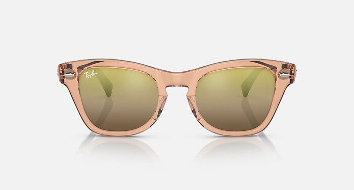 RB0707SM Sunglasses in Transparent Brown and Gold (50-21
