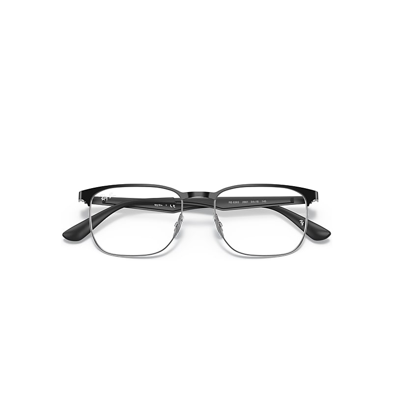 Ray-Ban Rb6363 Optics Eyeglasses Black Frame Clear Lenses Polarized 56-18