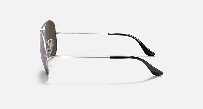 AVIATOR MIRROR Polarized Sunglasses in Silver and Dark Grey