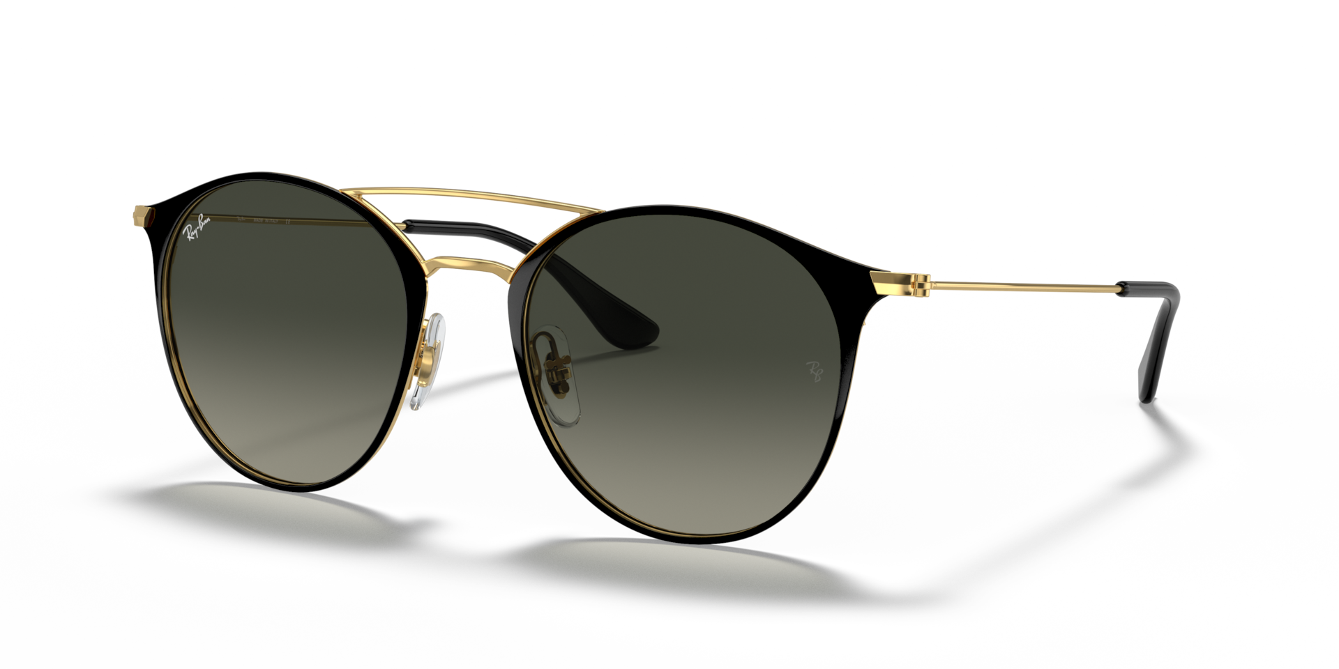 Ray-Ban Rb3546 Lunettes De Soleil - Monture Noir Sur Or Verres Gris 52-20 92 €