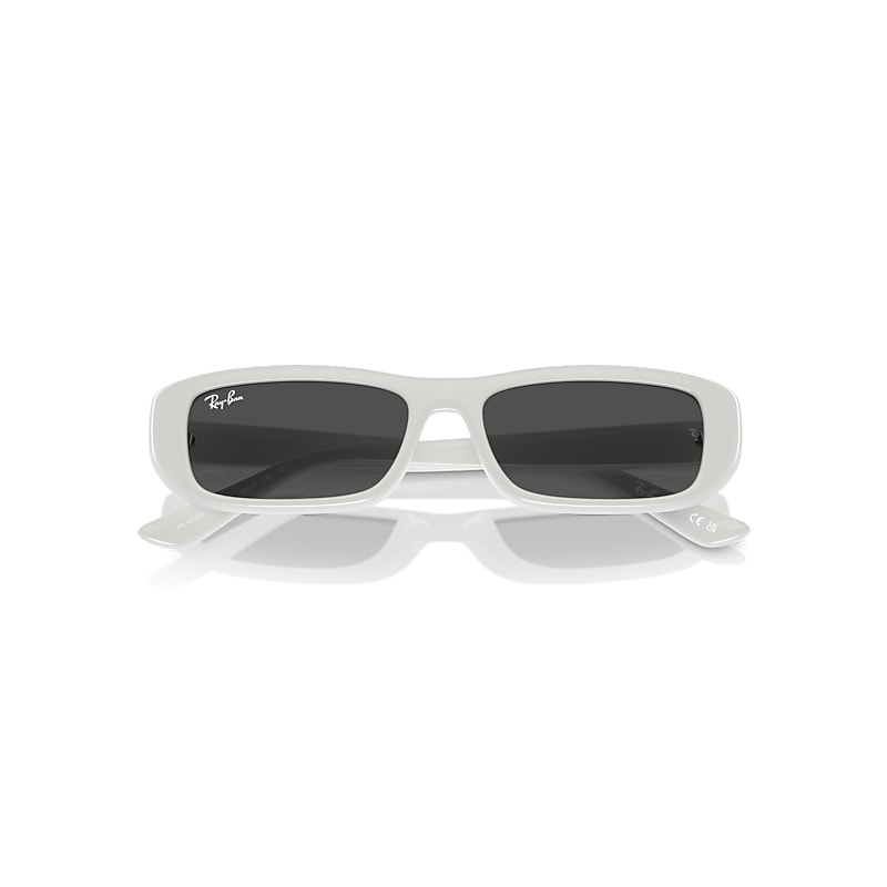 RB4436D BIO-BASED Occhiali da Sole in Bianco e Grigio scuro (55-16