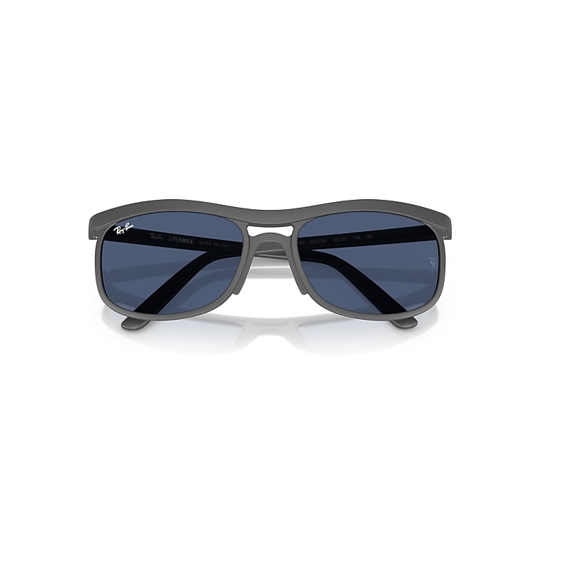 Ray-Ban Rb4452 Liteforce Sunglasses Sand Grey Frame Blue Lenses 59-20