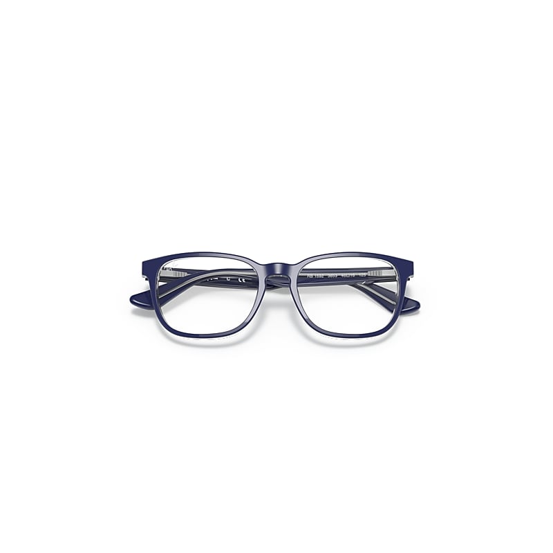 Ray-Ban Rb1592 Optics Kids Optical Blue On Transparent Frame Clear Lenses Polarized 48-16