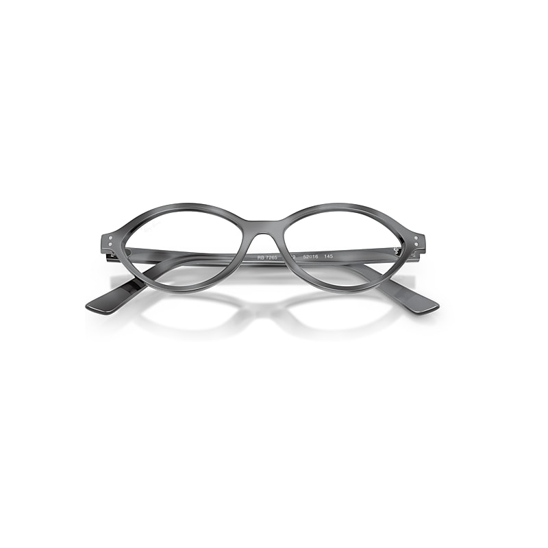 Ray-Ban Romy Optics Bio-based Optical Dark Grey Havana Frame Clear Lenses Polarized 52-16