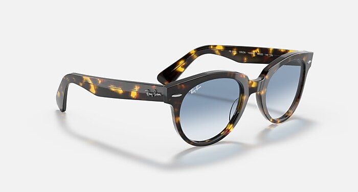 ORION Sunglasses in Yellow Havana and Light Blue Gradient (52-22