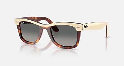 WAYFARER STREET NEAT Sunglasses in Red On Black and Clear Gradient