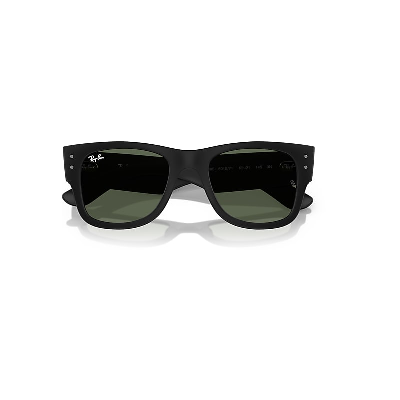 Ray-Ban Mega Wayfarer Liteforce Sunglasses Sand Black Frame Green Lenses 50-21
