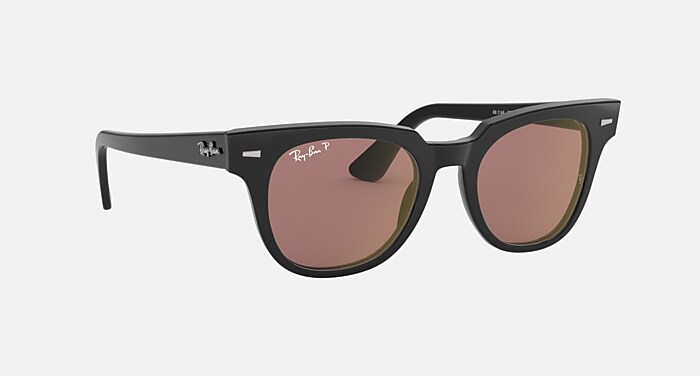 METEOR CLASSIC Sunglasses in Black and Polarized Purple Classic
