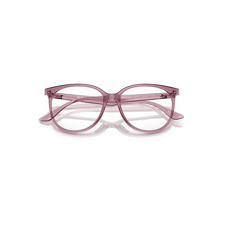 Ray-Ban Rb4378v Optics Optical Opal Light Violet Frame Clear Lenses Polarized 52-16