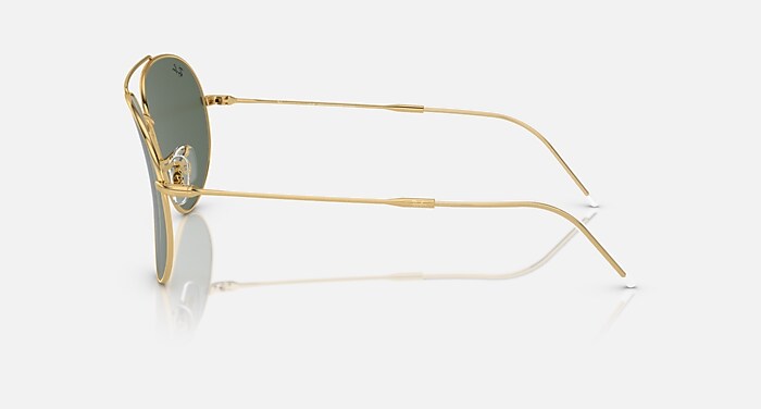 AVIATOR REVERSE Sunglasses in Arista Gold and G-15 Green (59-11