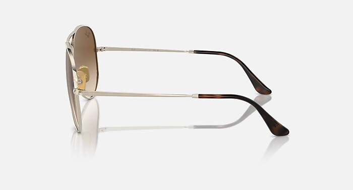 AVIATOR TITANIUM Sunglasses in Arista Gold and Clear & Brown (58