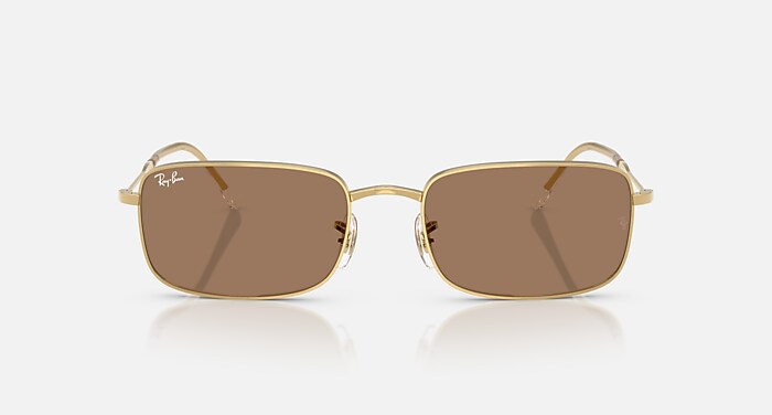 Ray-Ban Brown Metal Rectangle Sunglasses with Gradient Lenses Amazon.com: Ray-Ban RB3492 Rectangular Sunglasses, Brown  main image 3
