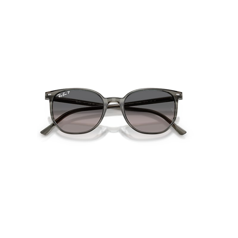 ELLIOT Polarized Sunglasses in Striped Grey and Polarized Grey