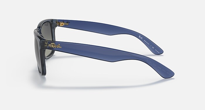 JUSTIN CLASSIC Sunglasses in Transparent Blue and Grey Polarized