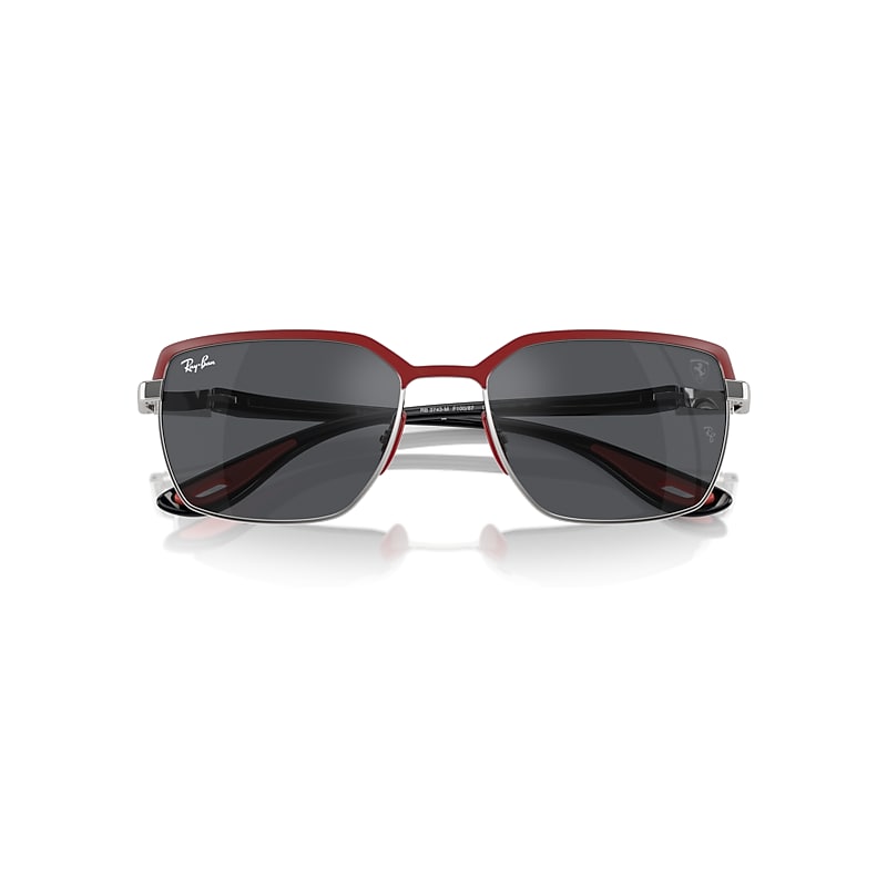 Ray-Ban Rb3743m Scuderia Ferrari Collection Sunglasses Black Frame Grey Lenses 58-19