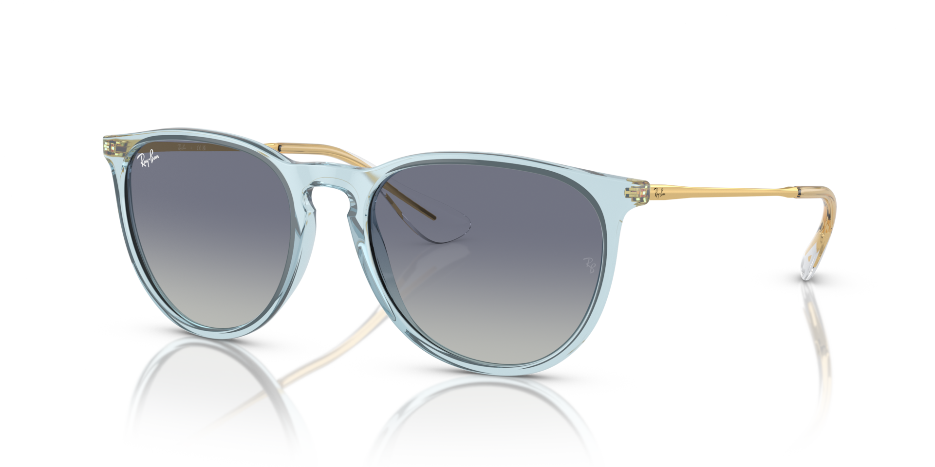 ERIKA CLASSIC Sunglasses in Transparent Light Blue and Grey/Blue