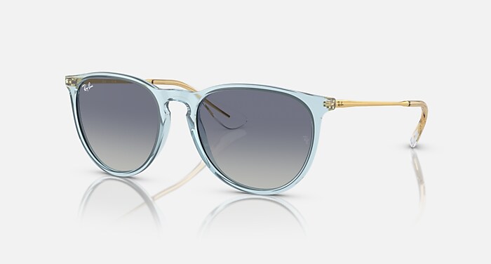 ERIKA CLASSIC Sunglasses in Transparent Light Blue and Grey/Blue