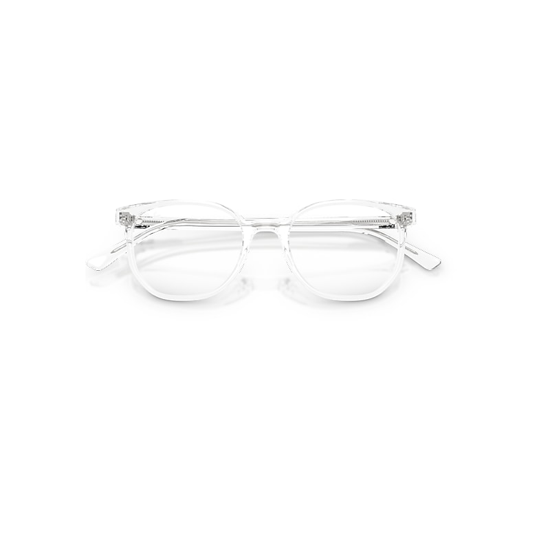 Ray-Ban Elliot Optics Eyeglasses Transparent Frame Clear Lenses Polarized 48-19