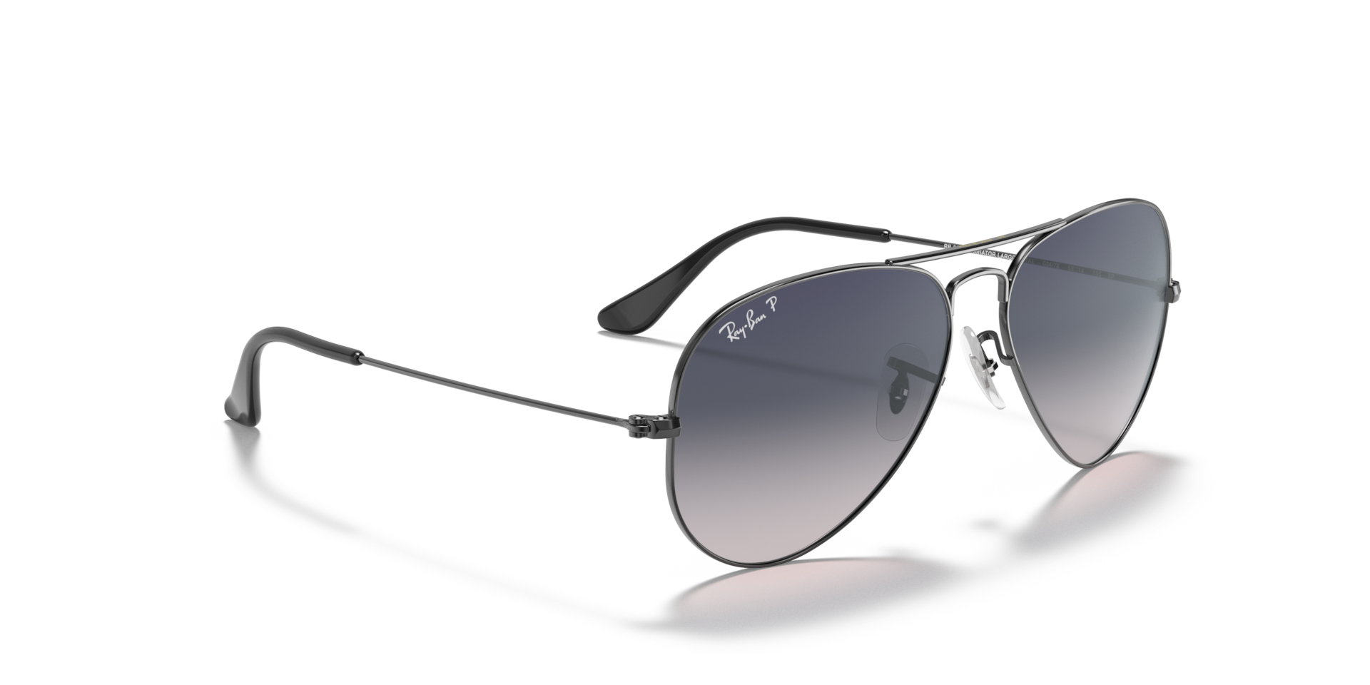レイバンサングラス サングラス グラデーション メンズ AVIATOR GRADIENT ポラライズド 偏光 サングラス ガンメタル と  ブルーグラディエント偏光レンズ 58-14 - RB3025 レイバン公式ストア