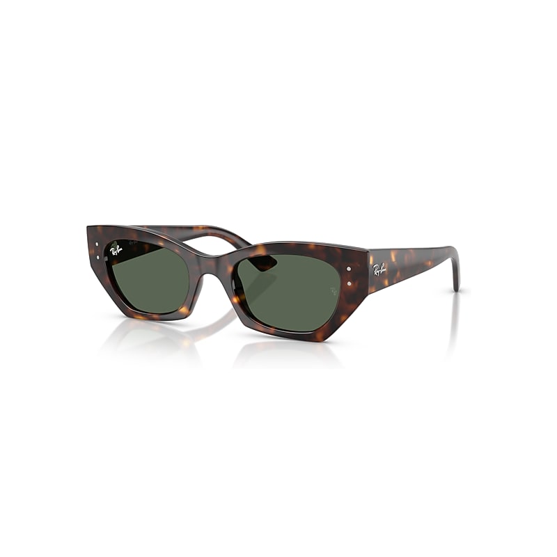 Ray-Ban Unisex Sunglass Zena Bio-Based - Frame color: Havana, Lens color: Dark Green - Image 5