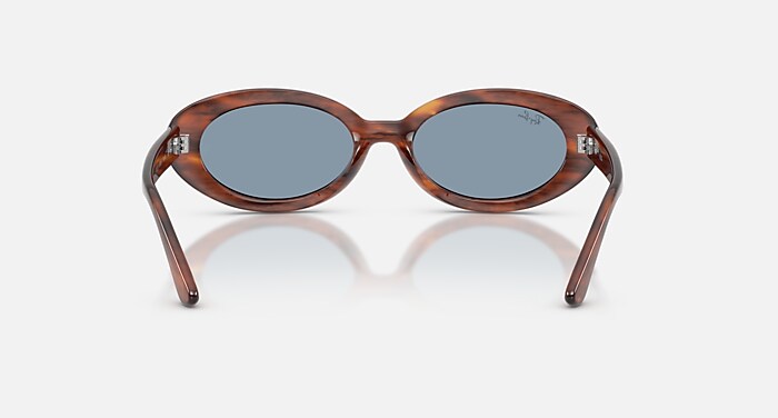 RB2223 Sunglasses in Striped Havana and Blue (54-19) - RB2223F