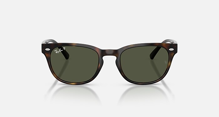 Rb4140 Polarized Sunglasses in Light Havana Frame and Green