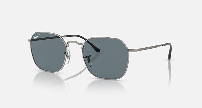 JIM Polarized Sunglasses in Gunmetal and Dark Blue Polarized (53