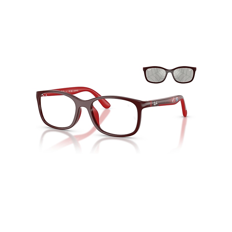 Ray-Ban Ray-Ban Marvel© - Spiderman Rb9644s kids Sunglasses Polished Dark And Rubber Red Frame Grey Lenses 48-16
