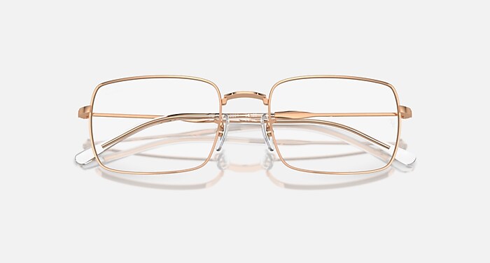 RB6520 OPTICS Eyeglasses with Rose Gold and Clear (53-20) - RB6520