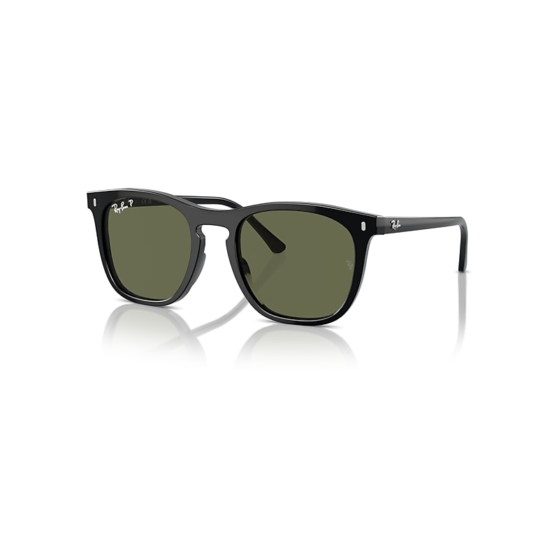 Ray-Ban Sunglasses   - Black Frame Green Lenses Polarized 53-21, RB2210