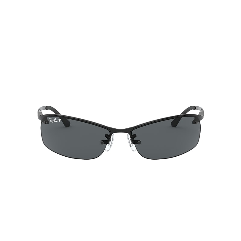 Ray-Ban Rb3183 Sunglasses Black Frame Grey Lenses Polarized 63-15