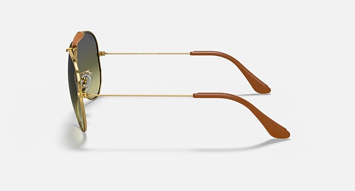 Ray-Ban Aviator サングラス AVIATOR CRAFT Sunglasses in Gold and Green Gradient Blue Polarized