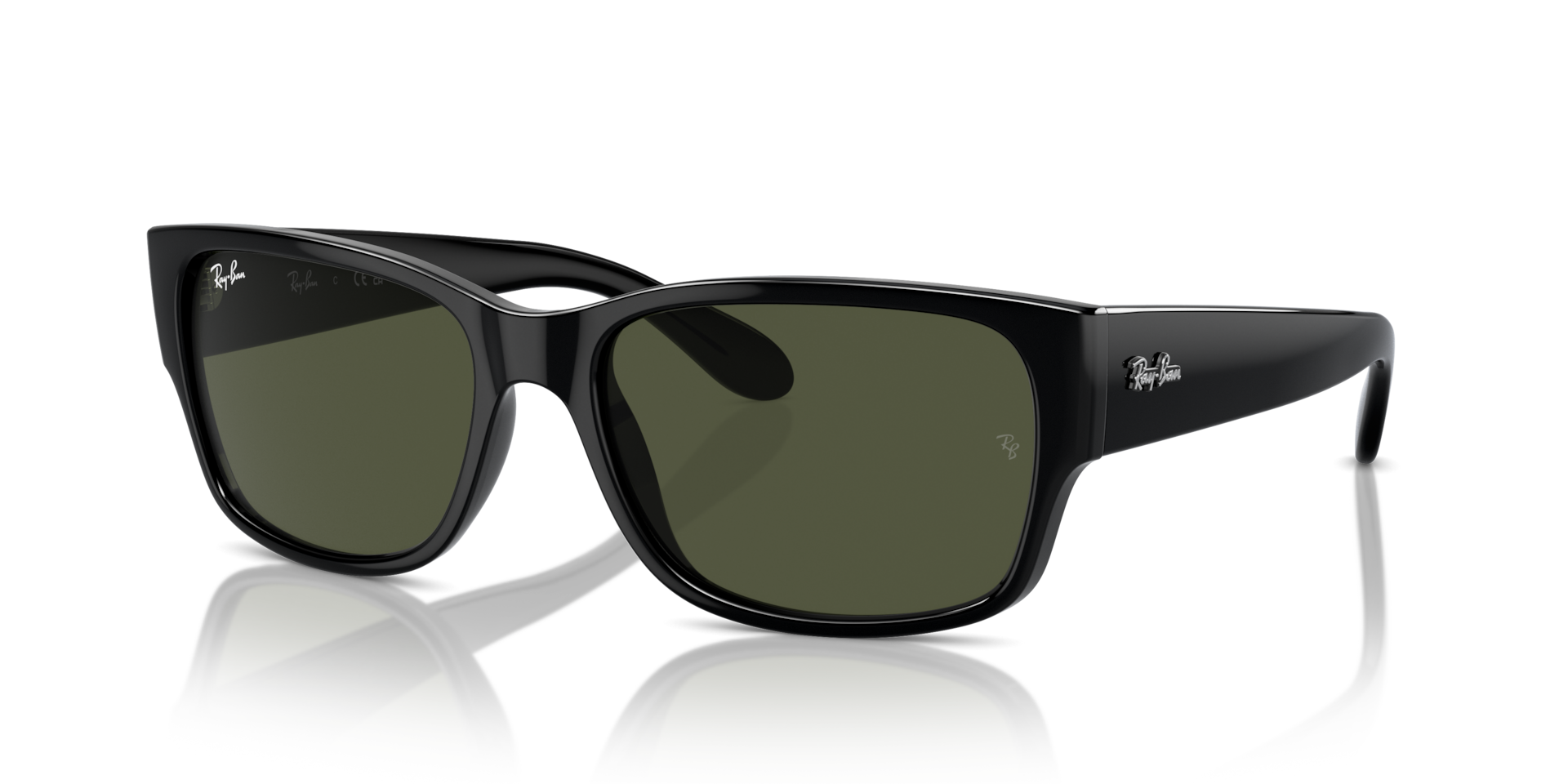 Ray-Ban Rb4388 Lunettes De Soleil - Monture Noir Verres Vert 58-18 82 €
