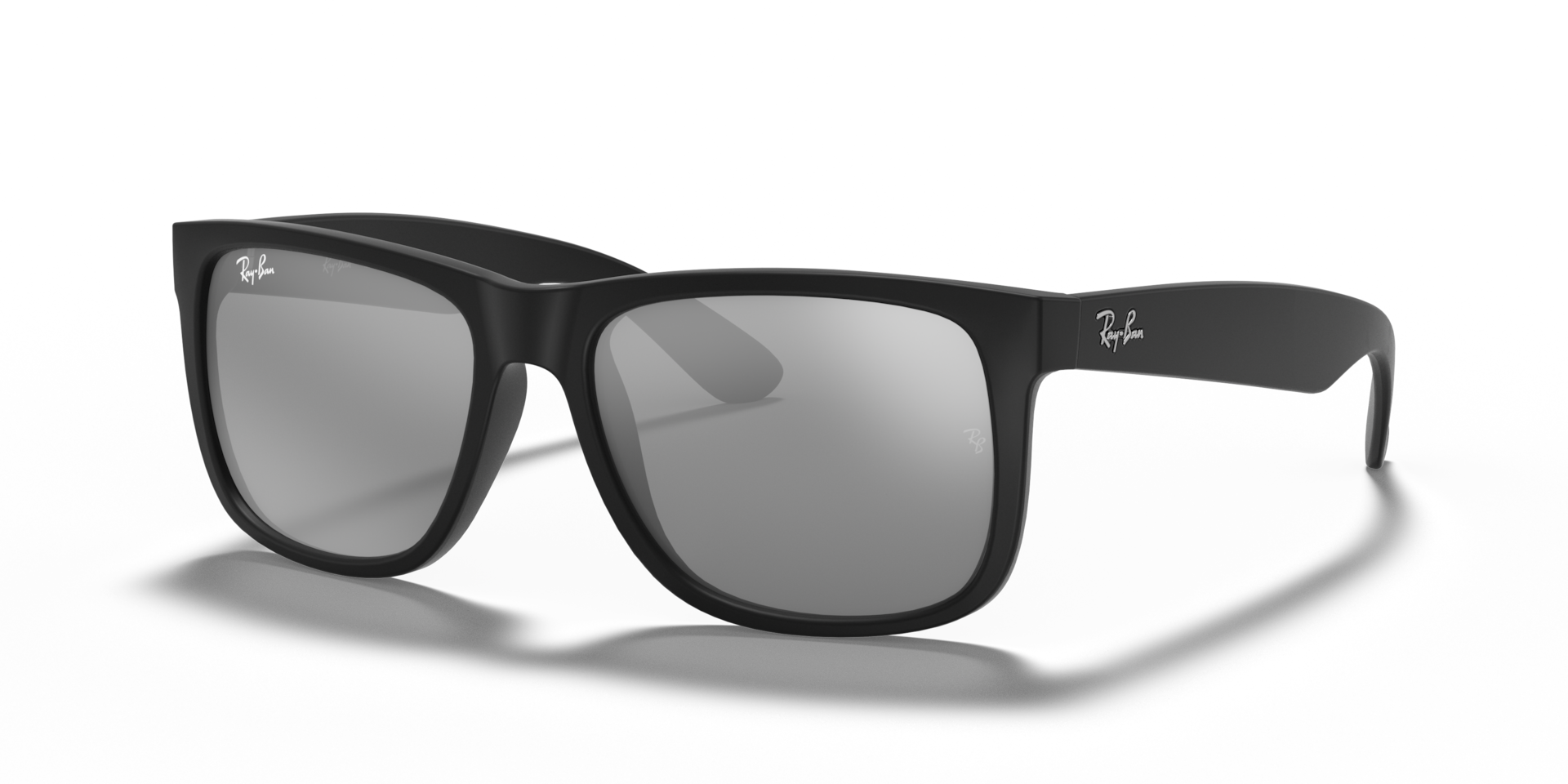 JUSTIN COLOR MIX Sunglasses in Rubber Black and Grey Mirror Silver