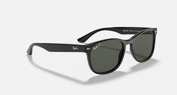 Rb2184f Polarized Sunglasses in Black Frame and G-15 Green
