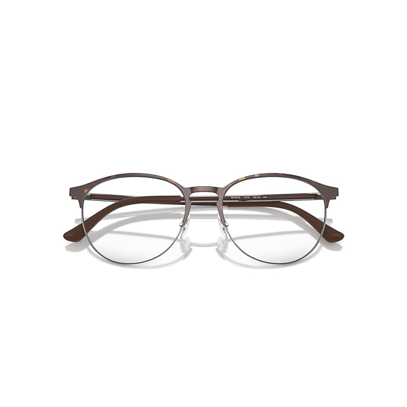 Ray-Ban Rb6375 Optics Optical Gunmetal Frame Clear Lenses Polarized 51-18