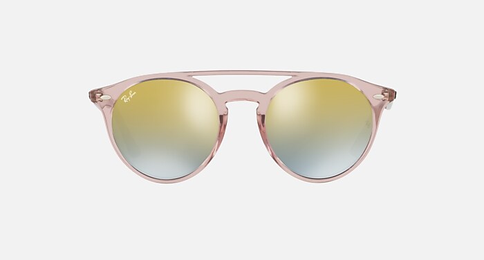 RB4279F Sunglasses in Pink and Green Gradient Mirror (51-20